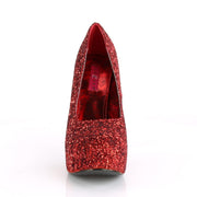 Pleaser Pink Label TEEZE-06GW Pump (Red Glitter)