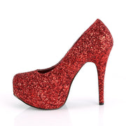 Pleaser Pink Label TEEZE-06GW Pump (Red Glitter)