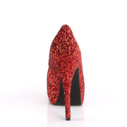 Pleaser Pink Label TEEZE-06GW Pump (Red Glitter)