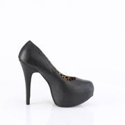 Pleaser Pink Label TEEZE-06W Pump (Black Faux Leather)