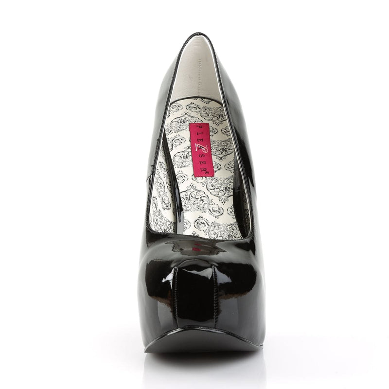 Pleaser Pink Label TEEZE-06W Pump (Black Patent)