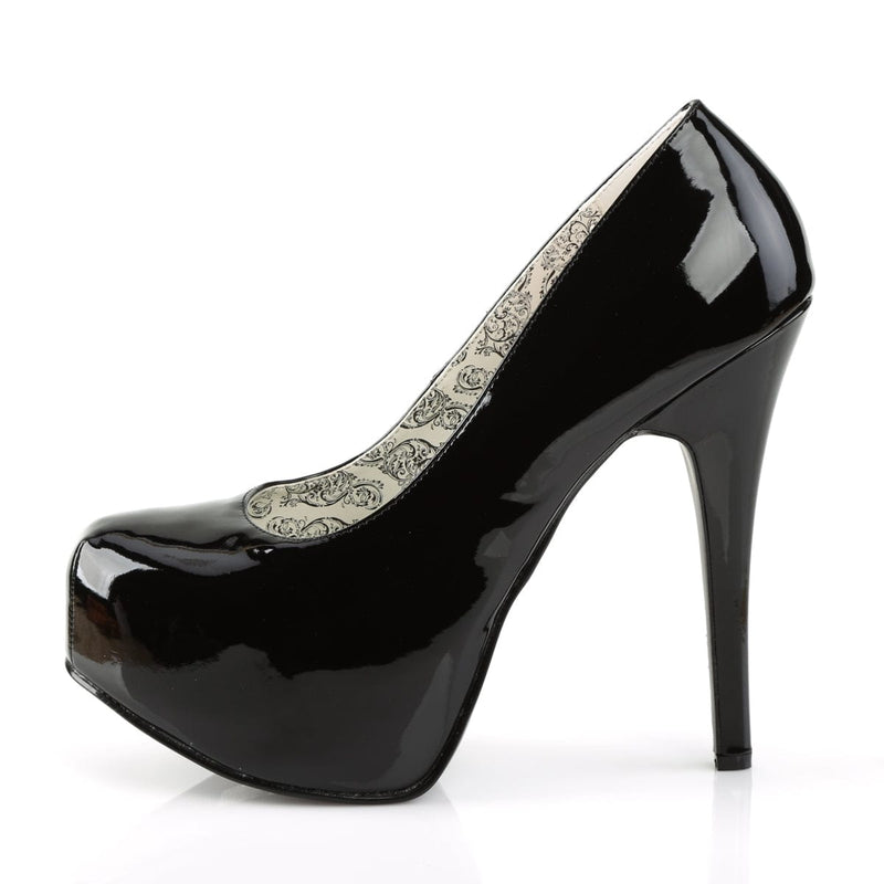 Pleaser Pink Label TEEZE-06W Pump (Black Patent)