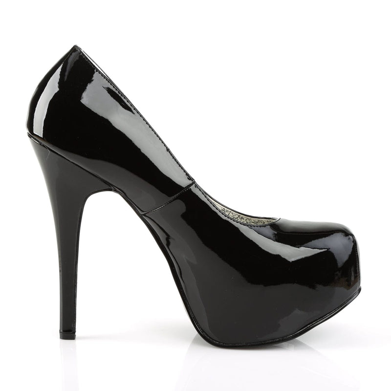 Pleaser Pink Label TEEZE-06W Pump (Black Patent)