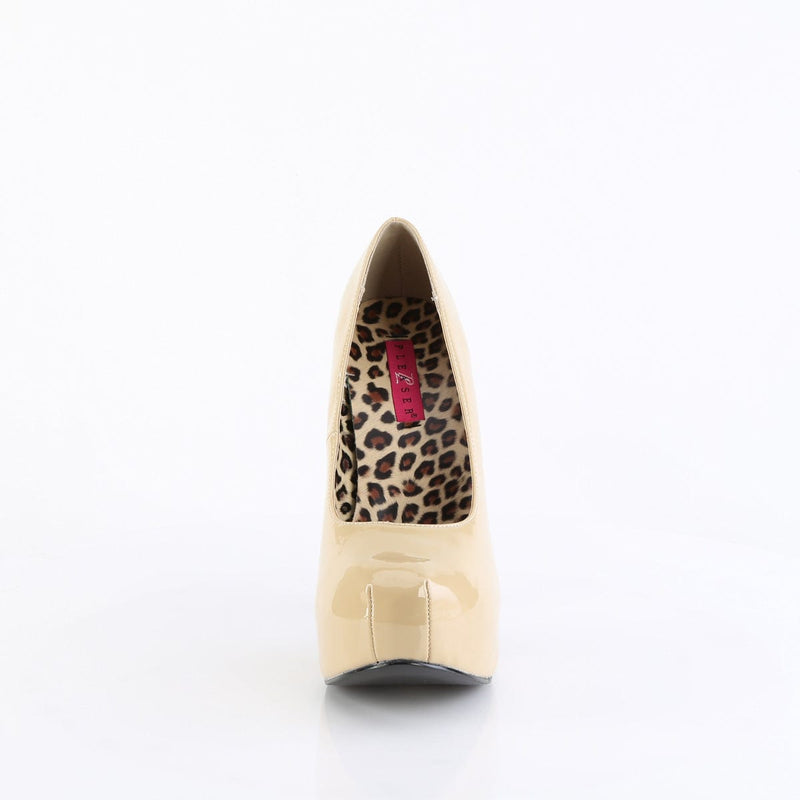 Pleaser Pink Label TEEZE-06W Pump (Cream Patent)