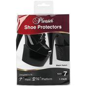 Pleaser Pleaser Patent Shoe Protectors – 7” Heel Platform Covers 7 Inch for ADORE/SKY (SP-7H) / Black / 5