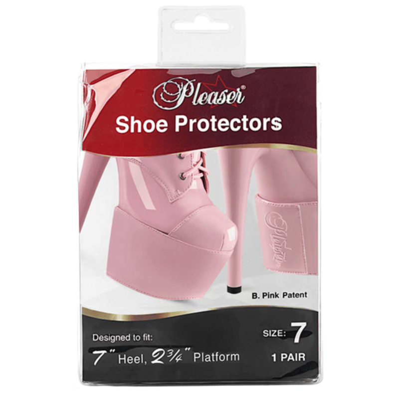 Pleaser Pleaser Patent Shoe Protectors – 7” Heel Platform Covers 7 Inch for ADORE/SKY (SP-7H) / Pink / 5