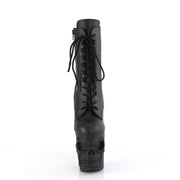 Pleaser RAPTURE-1020 Platform Ankle Boot (Black Faux Leather/Black Matte)