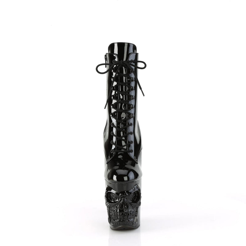 Pleaser RAPTURE-1020 Platform Ankle Boot (Black Patent/Black)