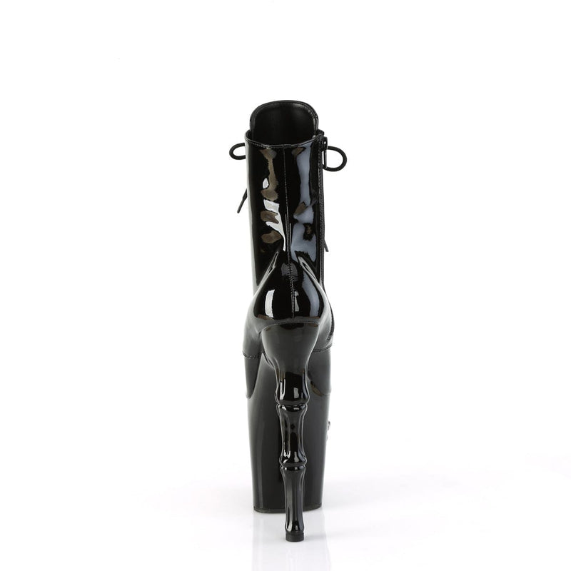 Pleaser RAPTURE-1020 Platform Ankle Boot (Black Patent/Black)