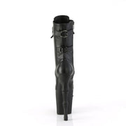 Pleaser RAPTURE-1047 Platform Mid-Calf Boot (Black Faux Leather/Black Matte)
