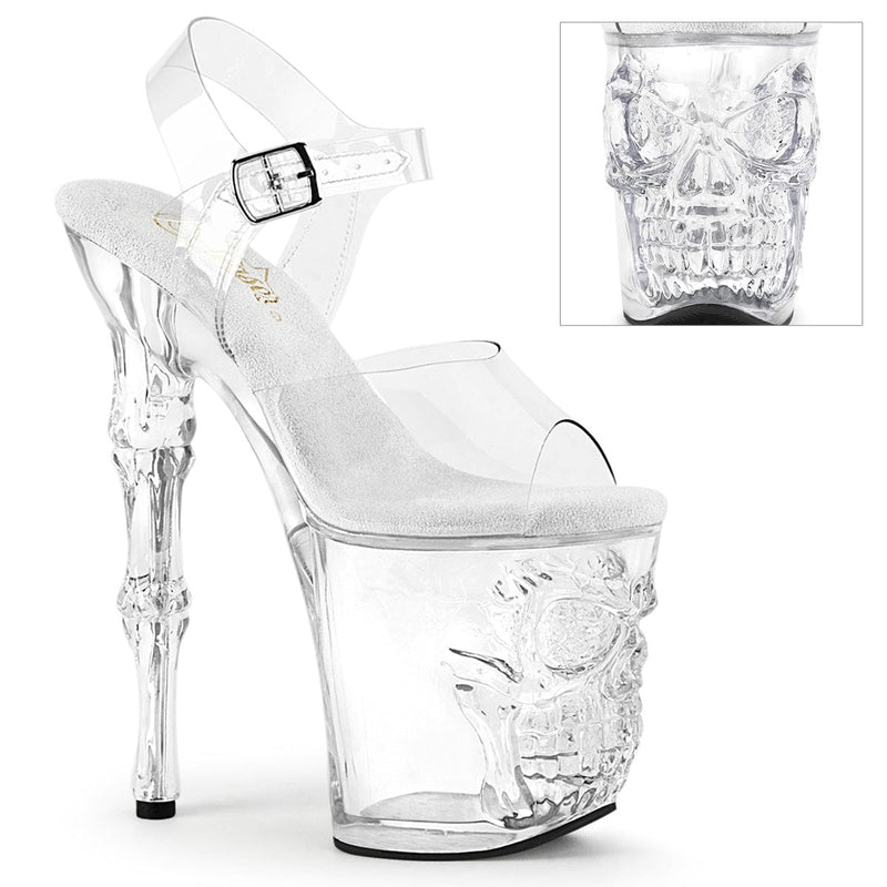 Pleaser RAPTURE-808 Platform Sandal (Clear/Clear)