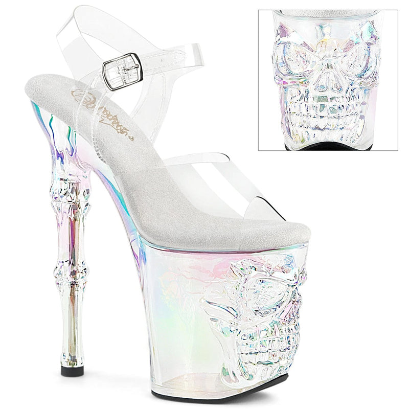 Pleaser RAPTURE-808HT Platform Sandal (Clear/Holo Tinted)