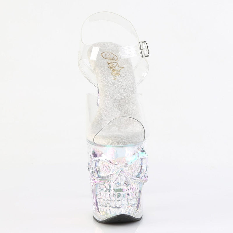 Pleaser RAPTURE-808HT Platform Sandal (Clear/Holo Tinted)