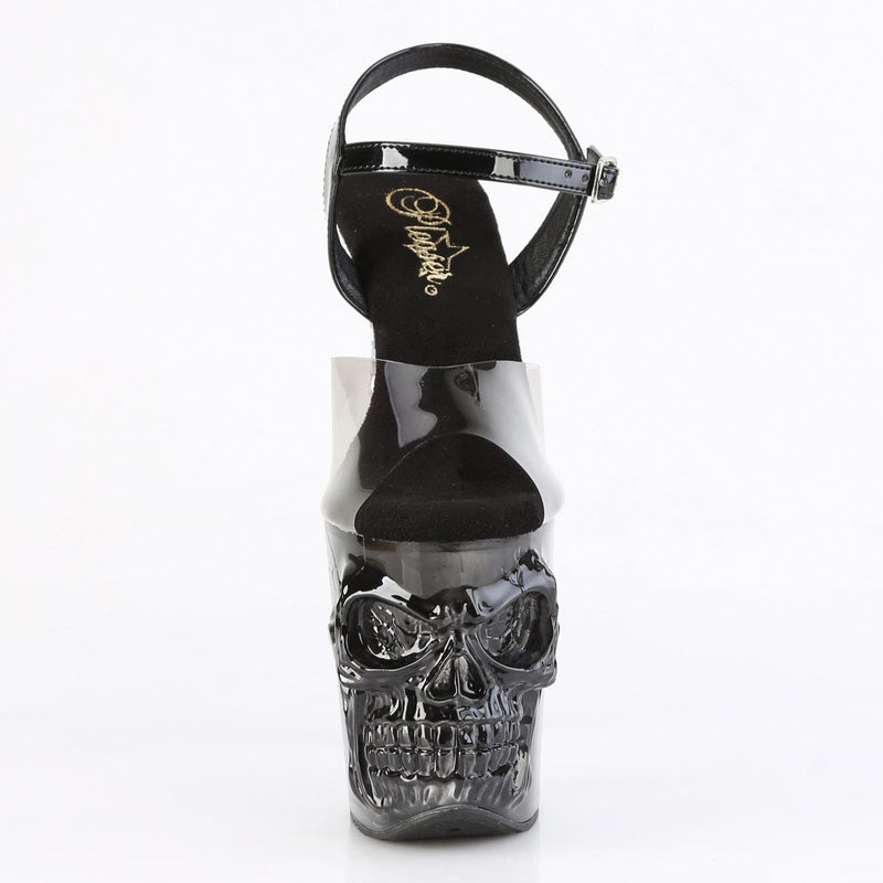 Pleaser RAPTURE-808T-1 Platform Sandal (Smoke-Black/Black-Clear Ombre)