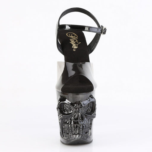Pleaser RAPTURE-808T-1 Platform Sandal (Smoke-Black/Black-Clear Ombre)