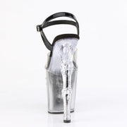 Pleaser RAPTURE-808T-1 Platform Sandal (Smoke-Black/Black-Clear Ombre)