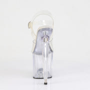 Pleaser RAZZLE-808 Platform Sandal (Clear/Clear)