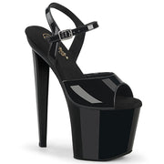 Pleaser RAZZLE-809 Platform Sandal (Black Patent/Black)