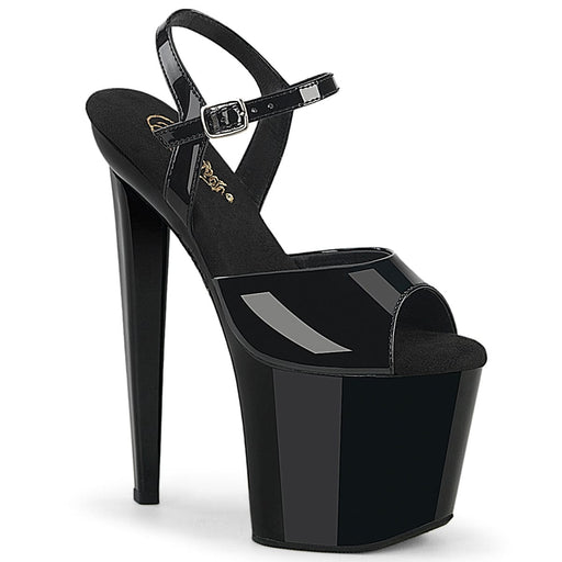 Pleaser RAZZLE-809 Platform Sandal (Black Patent/Black)