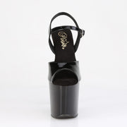 Pleaser RAZZLE-809 Platform Sandal (Black Patent/Black)