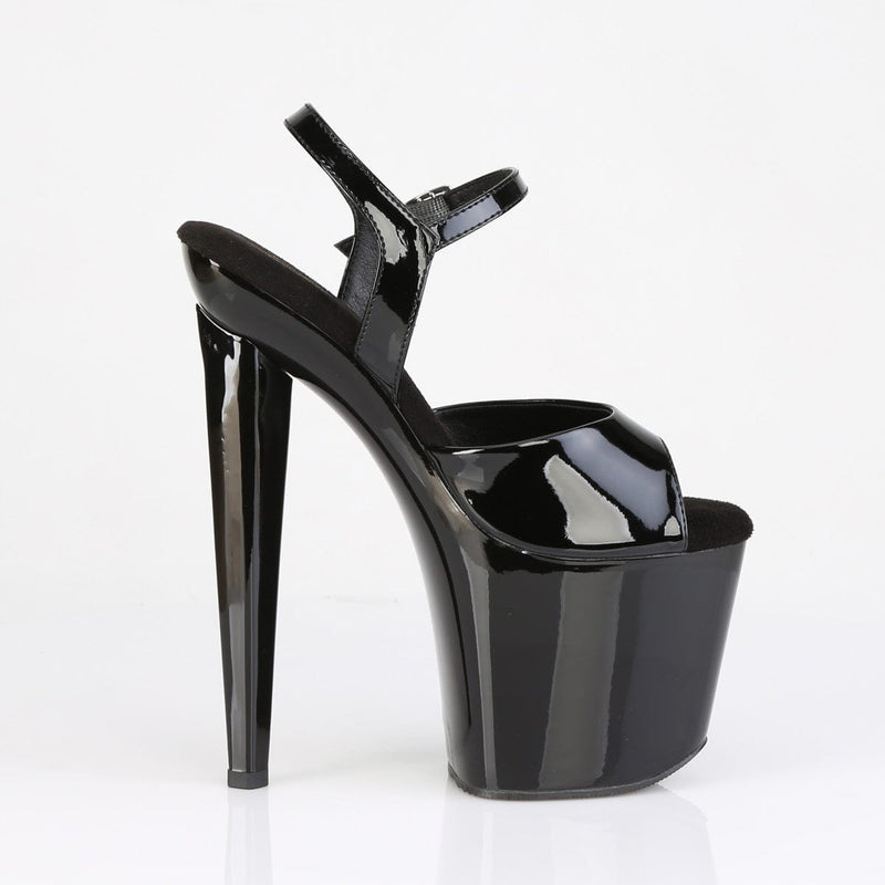 Pleaser RAZZLE-809 Platform Sandal (Black Patent/Black)