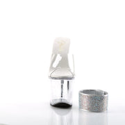 Pleaser REVOLVER-712 Platform Sandal (Clear/Clear)