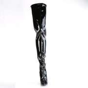Pleaser SEDUCE-4000 Crotch High Boot (Black Stretch Patent)