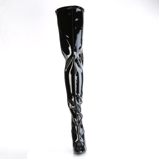 Pleaser SEDUCE-4000 Crotch High Boot (Black Stretch Patent)