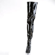 Pleaser SEDUCE-4000 Crotch High Boot (Black Stretch Patent)