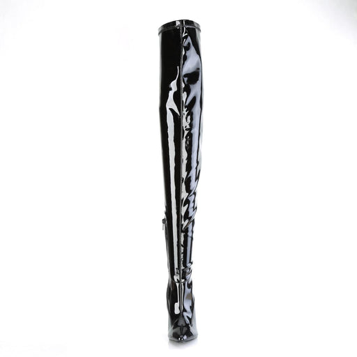 Pleaser SEDUCE-4000SLT Crotch High Boot (Black Stretch Patent)