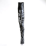 Pleaser SEDUCE-4000SLT Crotch High Boot (Black Stretch Patent)