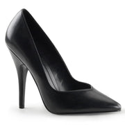 Pleaser SEDUCE-420V Pump (Black Faux Leather) 5