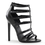 Pleaser SEXY-15 Sandal (Black Faux Leather) 5