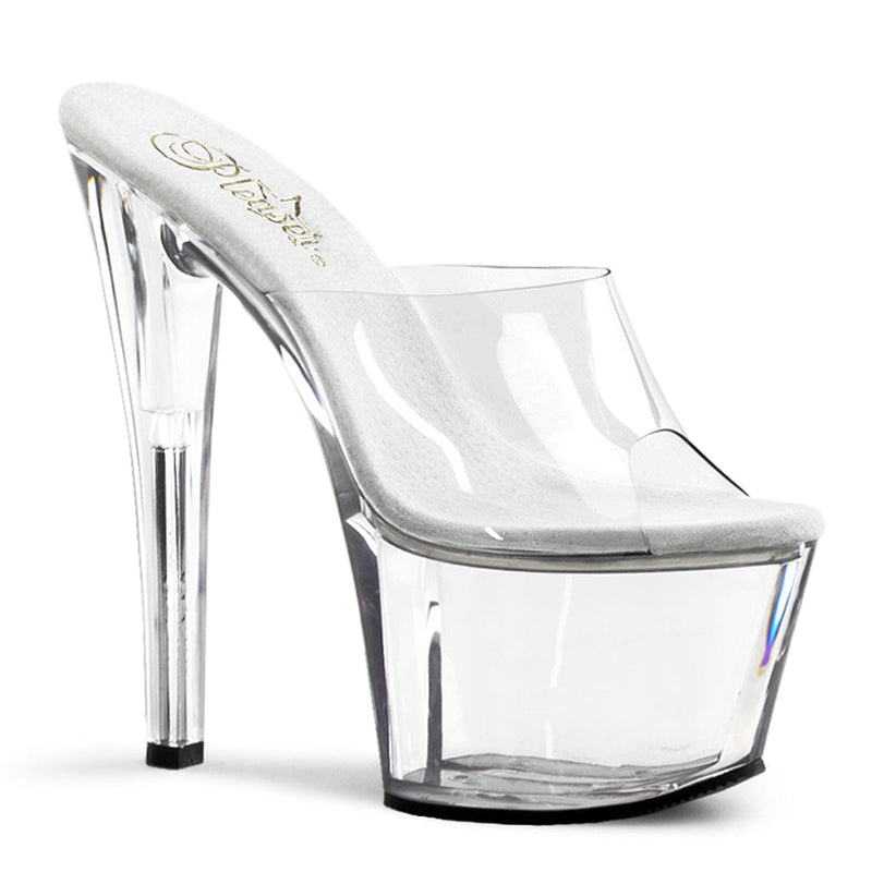 Pleaser SKY-301 Platform Sandal (Clear/Clear) 5
