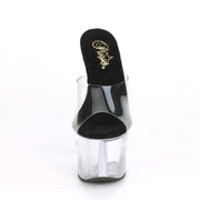 Pleaser SKY-301 Platform Slide (Clear-Black/Clear)