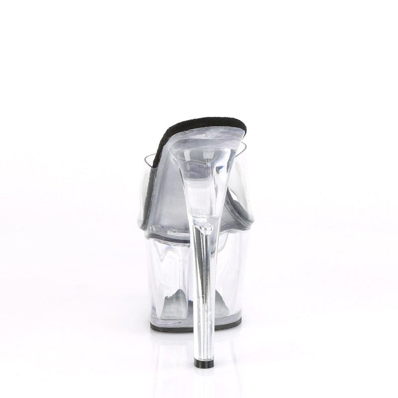 Pleaser SKY-301 Platform Slide (Clear-Black/Clear)