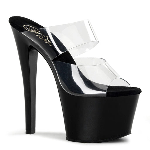Pleaser SKY-302 Platform Slide (Clear/Black) 5