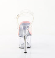 Pleaser SKY-308 Platform Sandal (Clear-B.Pink/Clear)