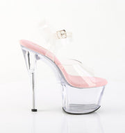 Pleaser SKY-308 Platform Sandal (Clear-B.Pink/Clear)
