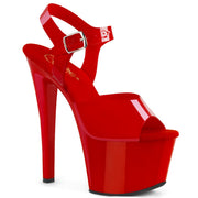Pleaser SKY-308N Platform Sandal (Red (Jelly-Like) TPU/Red) 5