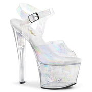 Pleaser SKY-308N Platform Sandal (Silver Hologram TPU/Silver Hologram Inserts)