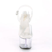 Pleaser SKY-308N-RBH Platform Sandal (Clear Hologram TPU/Clear)