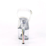 Pleaser SKY-308N-RBH Platform Sandal (Clear Hologram TPU/Clear)