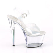 Pleaser SKY-308N-RBH Platform Sandal (Clear Hologram TPU/Clear)