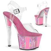 Pleaser SKY-308OF Clear/Baby Pink