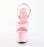 Pleaser SKY-309 Platform Sandal (Baby Pink Patent/Baby Pink)