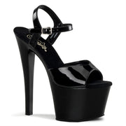 Pleaser SKY-309 Platform Sandal (Black Patent/Black)