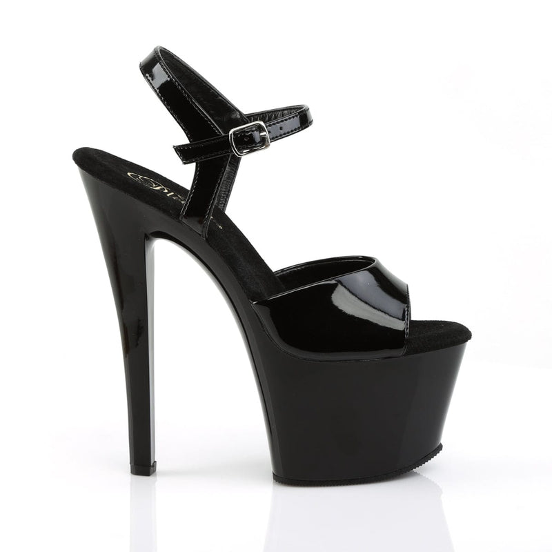 Pleaser SKY-309 Platform Sandal (Black Patent/Black)