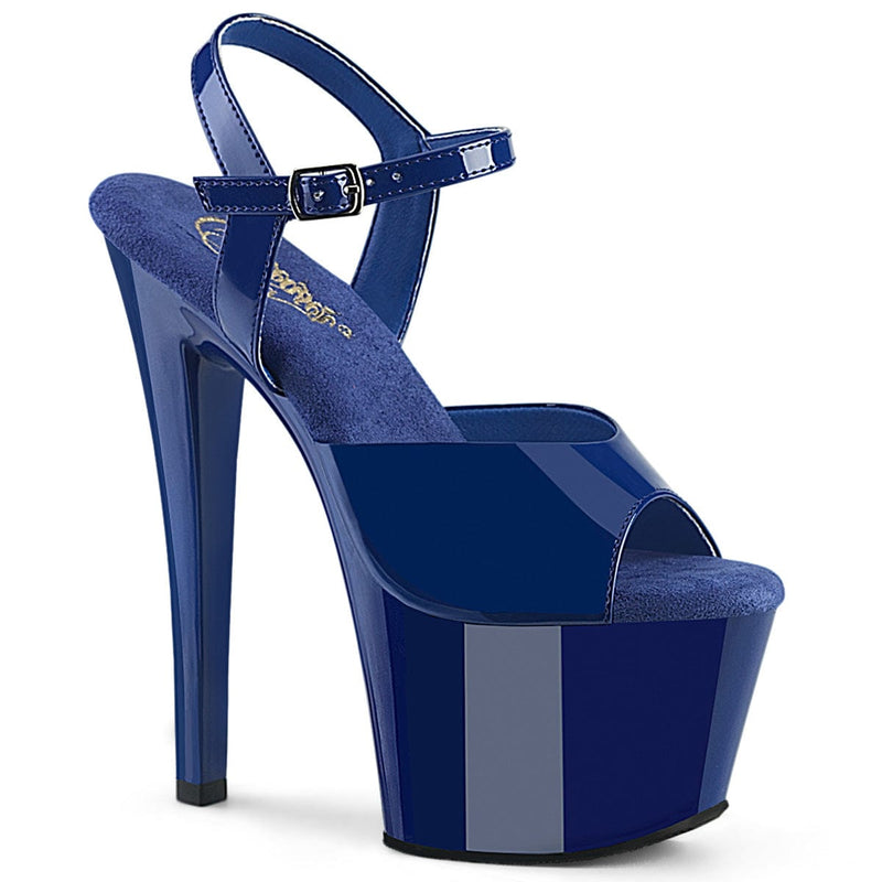 Pleaser SKY-309 Platform Sandal (Royal Blue Patent/Royal Blue)