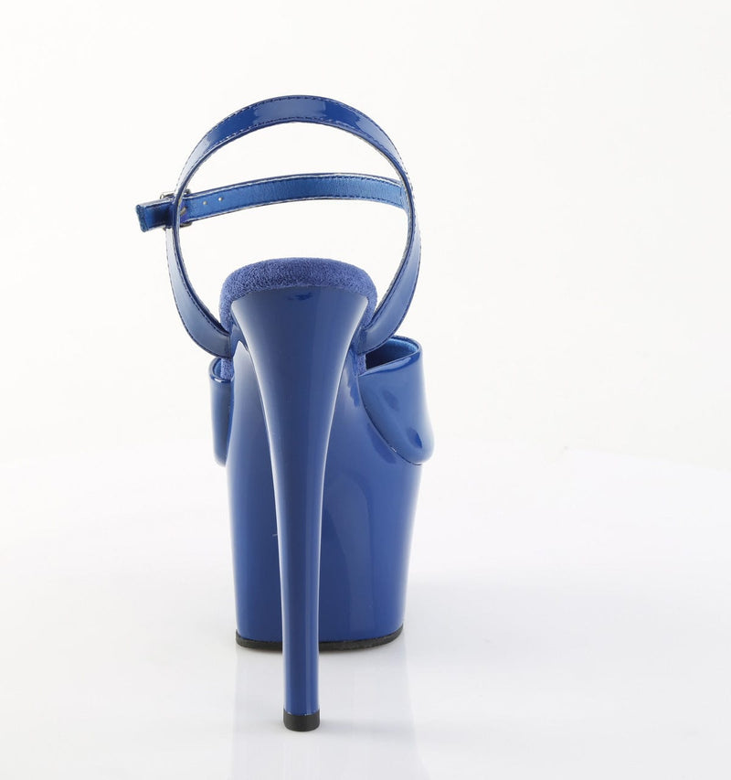 Pleaser SKY-309 Platform Sandal (Royal Blue Patent/Royal Blue)